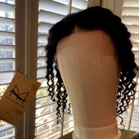 12" Human Hair Lace Front Wig w/Baby Hair KKC - Picture 1 of 6